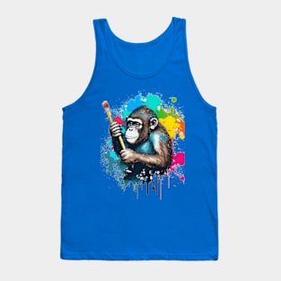 Monkey painter Tank Top